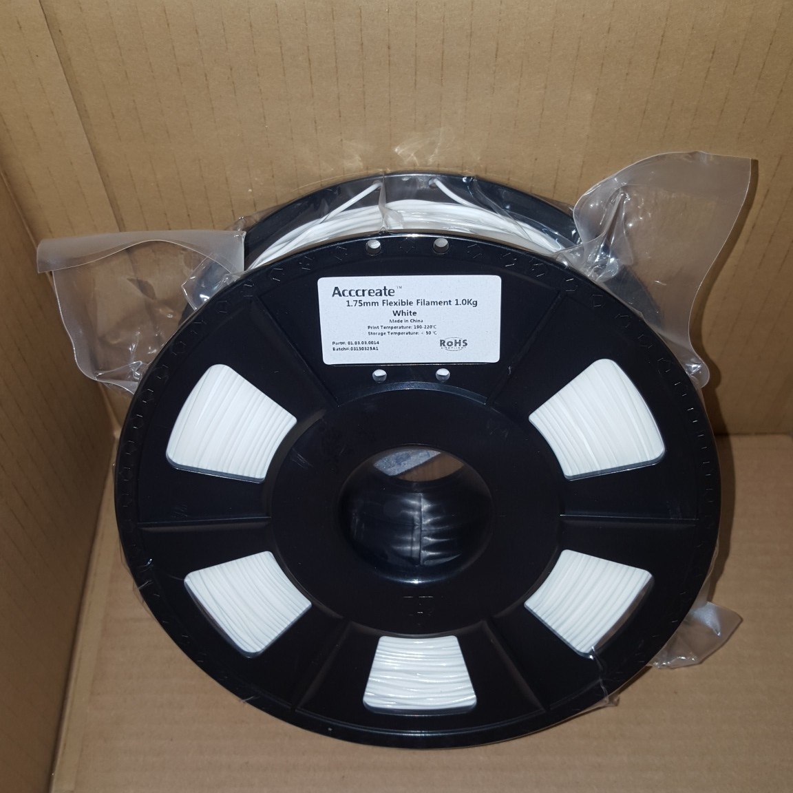 Консуматив за 3D принтер, Flexible, 1.0 кг, 1.75 мм, White
