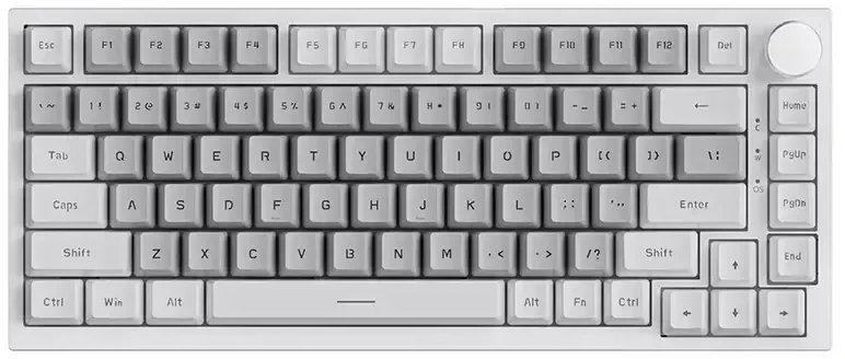Механична клавиатура AJAZZ - AK820, Red Switches, бяла подсветка, сива/бяла | JAR Computers Механична клавиатура AJAZZ - AK820, Red Switches, бяла подсветка, сива/бяла
