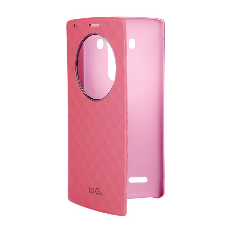 Оригинален кожен калъф с отвор за LG G4 - LG Quick Circle Case CFV-100 (розов) | JAR Computers Оригинален кожен калъф с отвор за LG G4 - LG Quick Circle Case CFV-100 (розов)