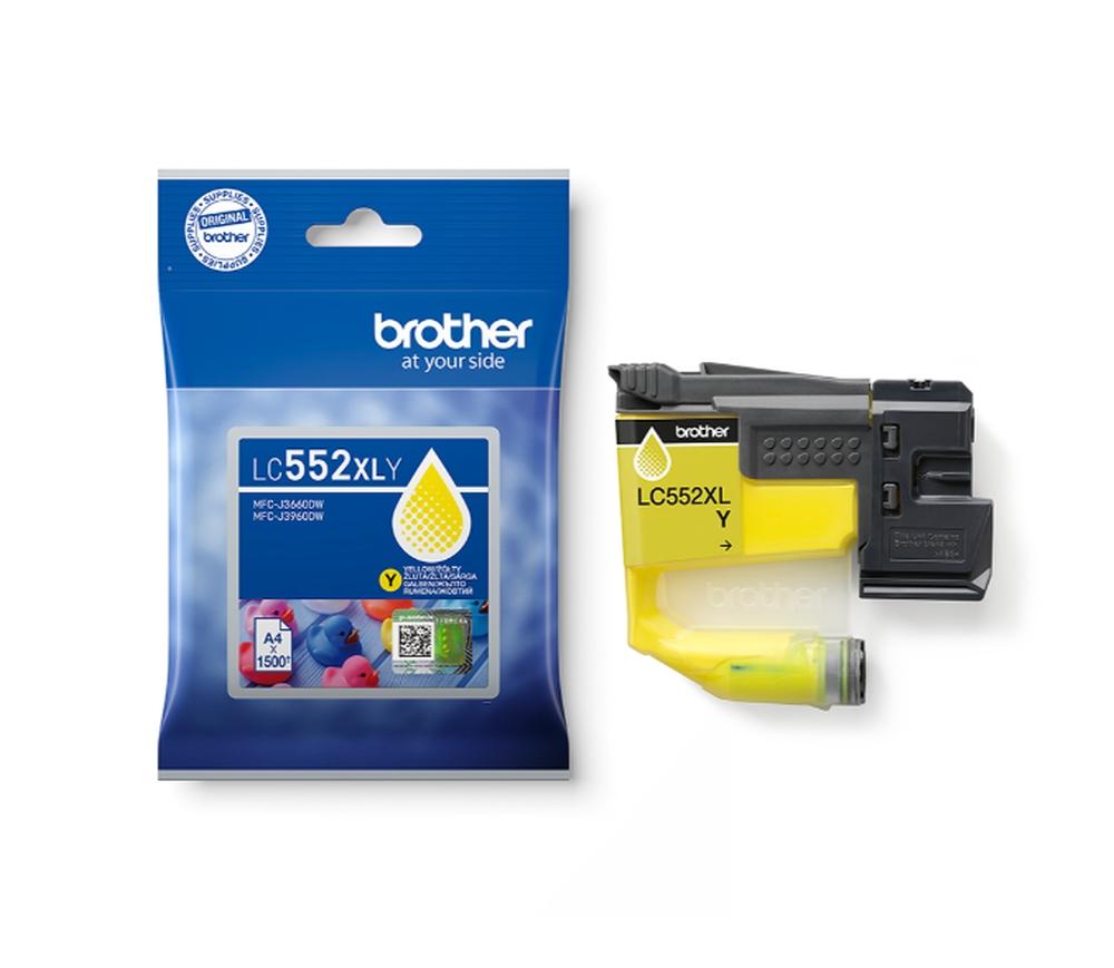 Оригинален патрон Brother LC-552XL, MFC-J3660/90, 1500 страници/5%, Yellow