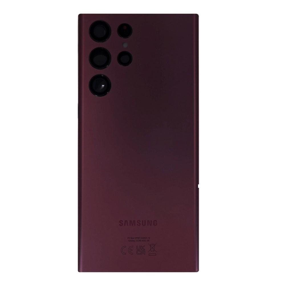 Оригинален резервен заден капак за Samsung Galaxy S22 Ultra - Samsung Back Cover (бордо) | JAR Computers Оригинален резервен заден капак за Samsung Galaxy S22 Ultra - Samsung Back Cover (бордо)