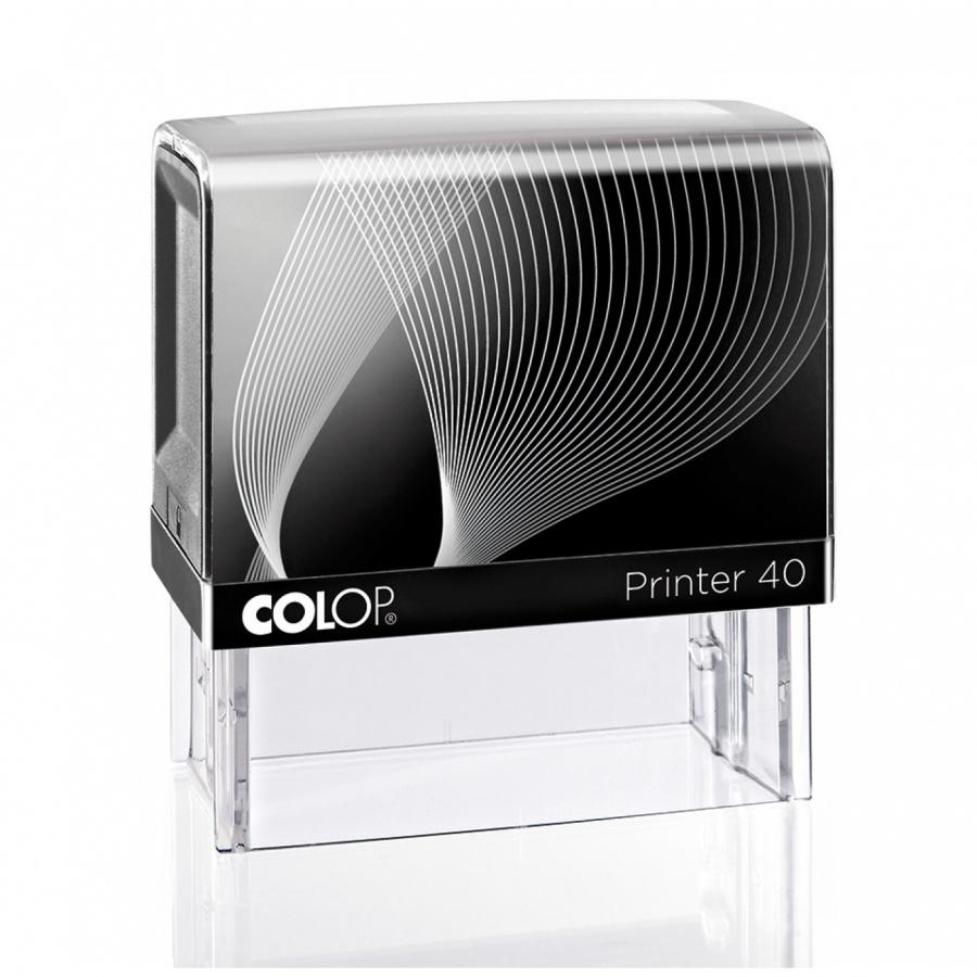 Печат Colop Printer 40, правоъгълен, 23х59 мм, черен тампон | JAR Computers Печат Colop Printer 40, правоъгълен, 23х59 мм, черен тампон