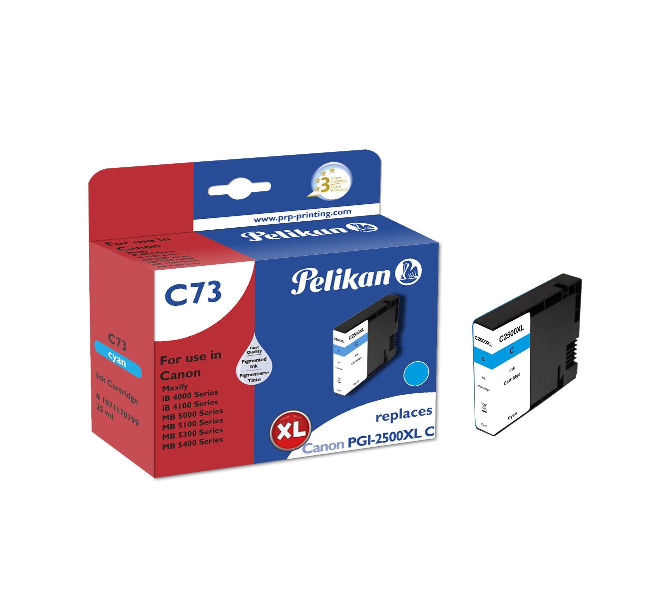 Pelikan C73 Cyan глава и патрон за мастиленоструен принтер 1 броя Съвместим Висок (XL) добив Синьо-зелен | JAR Computers Pelikan C73 Cyan глава и патрон за мастиленоструен принтер 1 броя Съвместим Висок (XL) добив Синьо-зелен