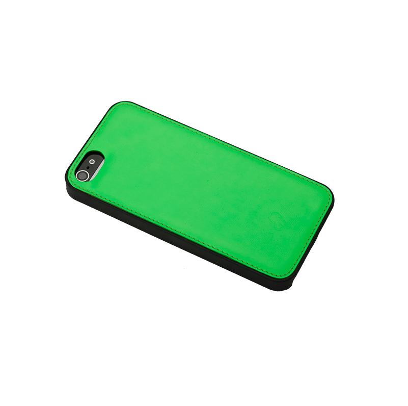 Поликарбонатов кейс с естествена кожа за iPhone 5, iPhone 5S, iPhone SE - TTAF Hand Crafted Neon Green Case (зелен) | JAR Computers Поликарбонатов кейс с естествена кожа за iPhone 5, iPhone 5S, iPhone SE - TTAF Hand Crafted Neon Green Case (зелен)