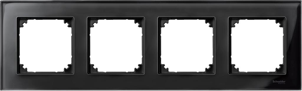 Рамка 4х цвят Оникс, стъкло System M Merten SE /до изчерпване/ | JAR Computers Рамка 4х цвят Оникс, стъкло System M Merten SE /до изчерпване/