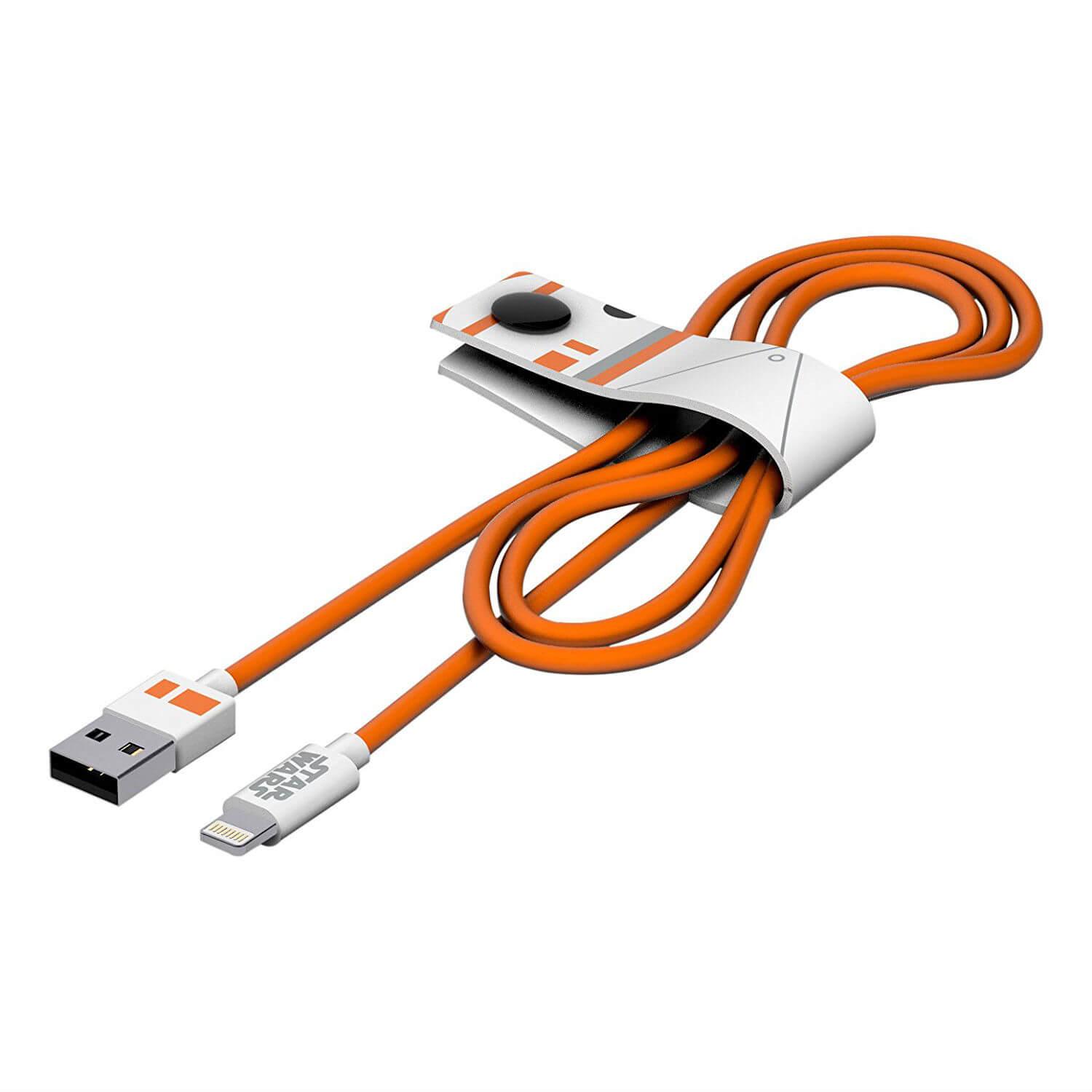 Сертифициран Lightning кабел за iPhone, iPad и iPod с Lightning (120 см) - USB Tribe Star Wars BB-8 Lightning Cable | JAR Computers Сертифициран Lightning кабел за iPhone, iPad и iPod с Lightning (120 см) - USB Tribe Star Wars BB-8 Lightning Cable