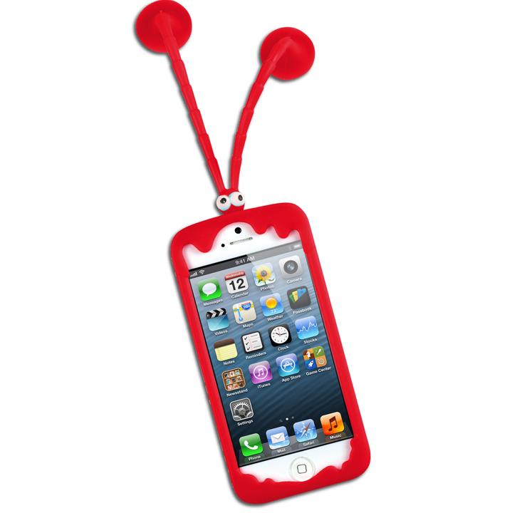 Силиконов кейс с антени за iPhone 5, iPhone 5S, iPhone SE - SBS Cover Boing Suction Cups (червен) | JAR Computers Силиконов кейс с антени за iPhone 5, iPhone 5S, iPhone SE - SBS Cover Boing Suction Cups (червен)