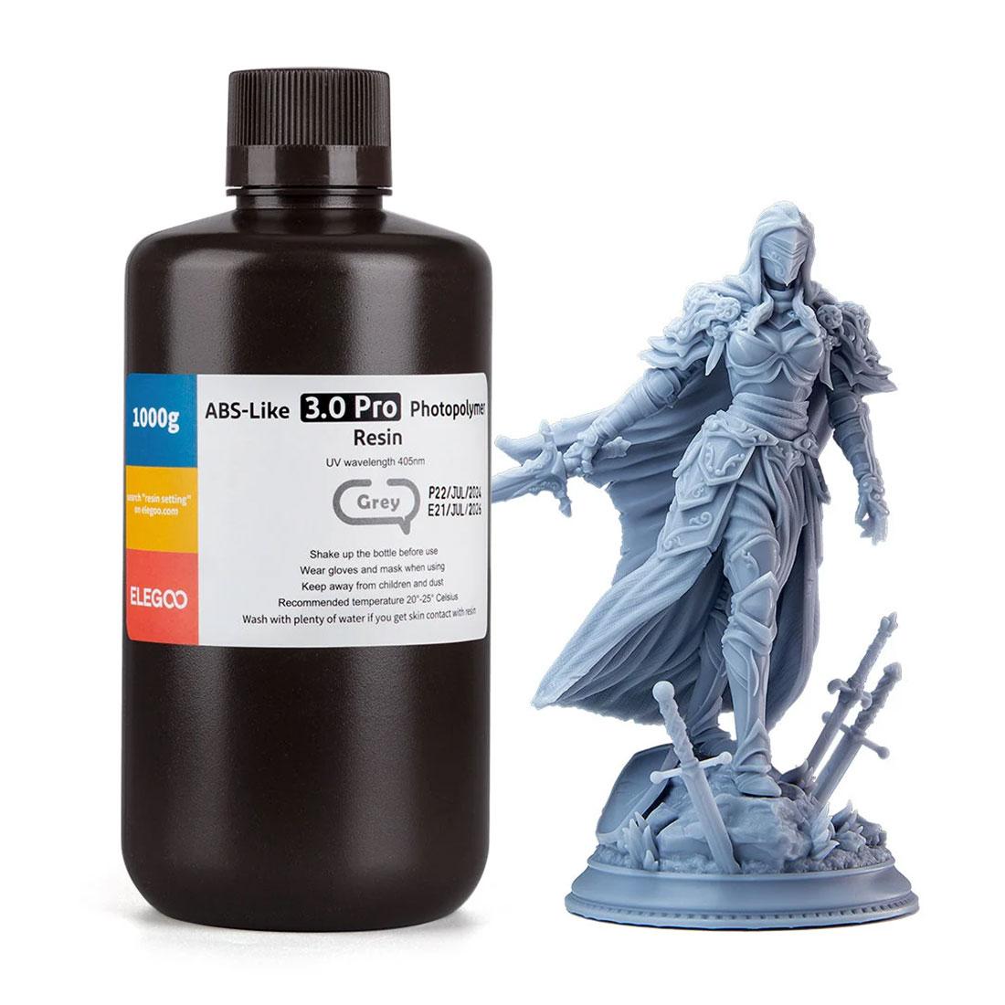 Смола за 3D принтер Elegoo, ABS-Like 3.0 Pro, 1 kg, сива | JAR Computers Смола за 3D принтер Elegoo, ABS-Like 3.0 Pro, 1 kg, сива