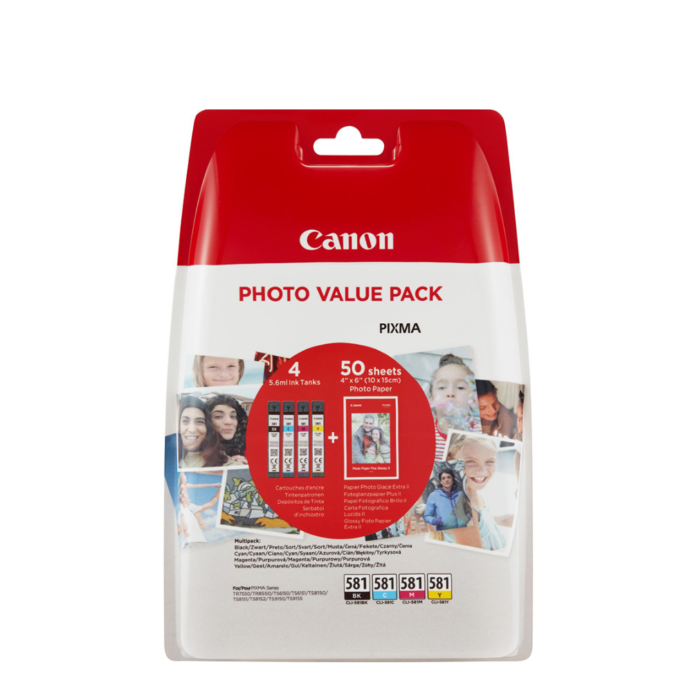 TR7550/TR8550/TS6150/TS8150 INK VALUE PACK (2106C005) (CANCLI-581VP)