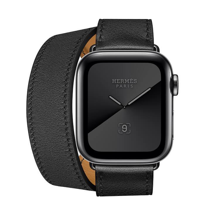 Умен часовник от Apple - Apple Watch Hermes Series 5, 40mm Noir Space Black Stainless Steel Case with Double Tour, GPS + Cellular | JAR Computers Умен часовник от Apple - Apple Watch Hermes Series 5, 40mm Noir Space Black Stainless Steel Case with Double Tour, GPS + Cellular