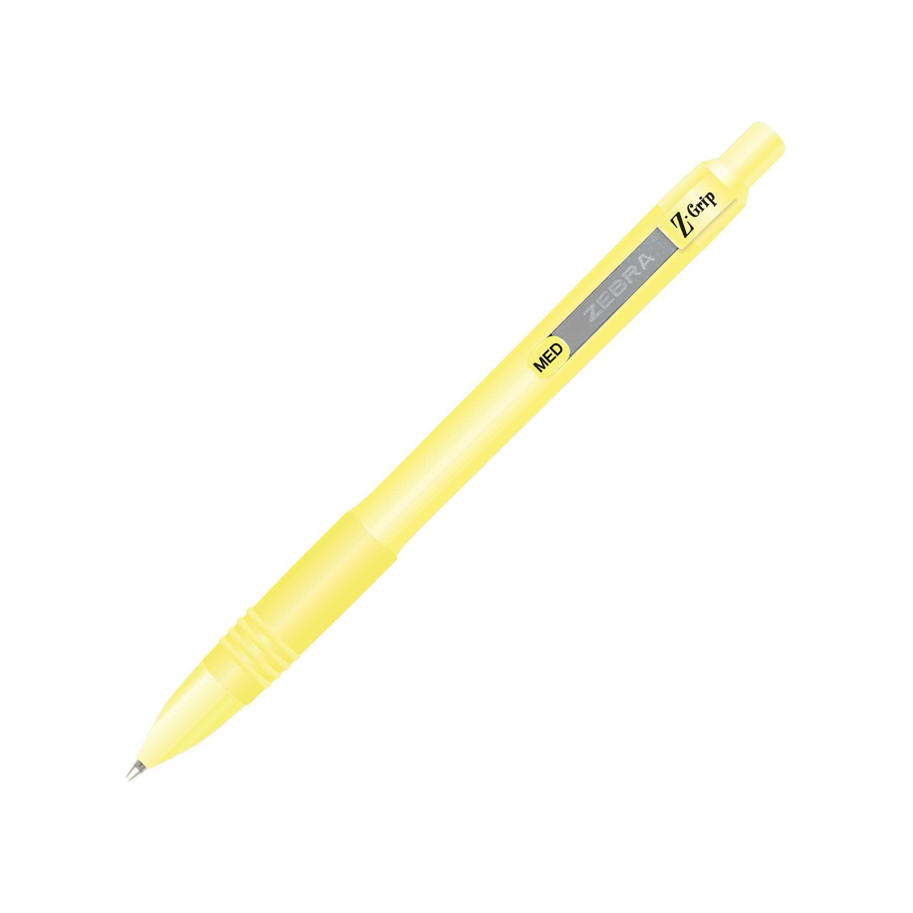 Zebra Химикалка Z-Grip Pastel, 1.0 mm, жълта