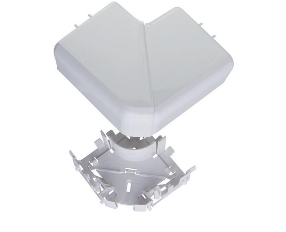 010793 Плосък ъгъл 90° за моноблок DLP канал 65x195mm - бял