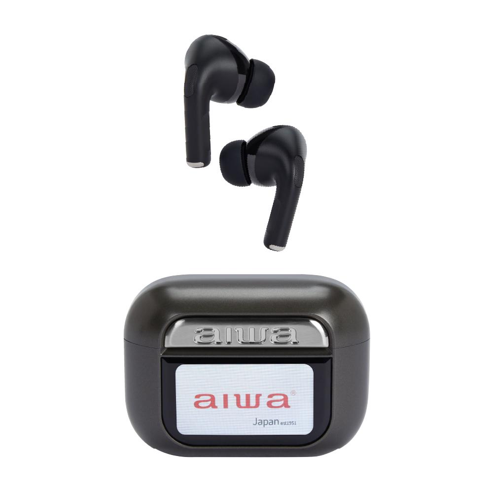 Безжични TWS слушалки Aiwa EBTW-350TN с ANC и ENC, цвят Titanium | JAR Computers Безжични TWS слушалки Aiwa EBTW-350TN с ANC и ENC, цвят Titanium