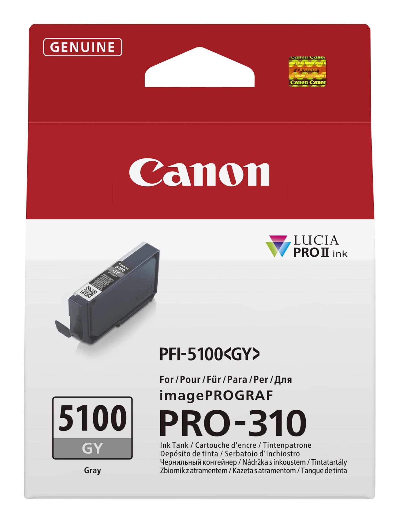 Canon PFI-5100 GY глава и патрон за мастиленоструен принтер 1 броя Оригинал Сив | JAR Computers Canon PFI-5100 GY глава и патрон за мастиленоструен принтер 1 броя Оригинал Сив