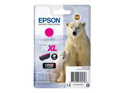 EPSON 26XL ink cartridge magenta high capacity 9.7ml 700 pages 1-pack RF-AM blister w/s