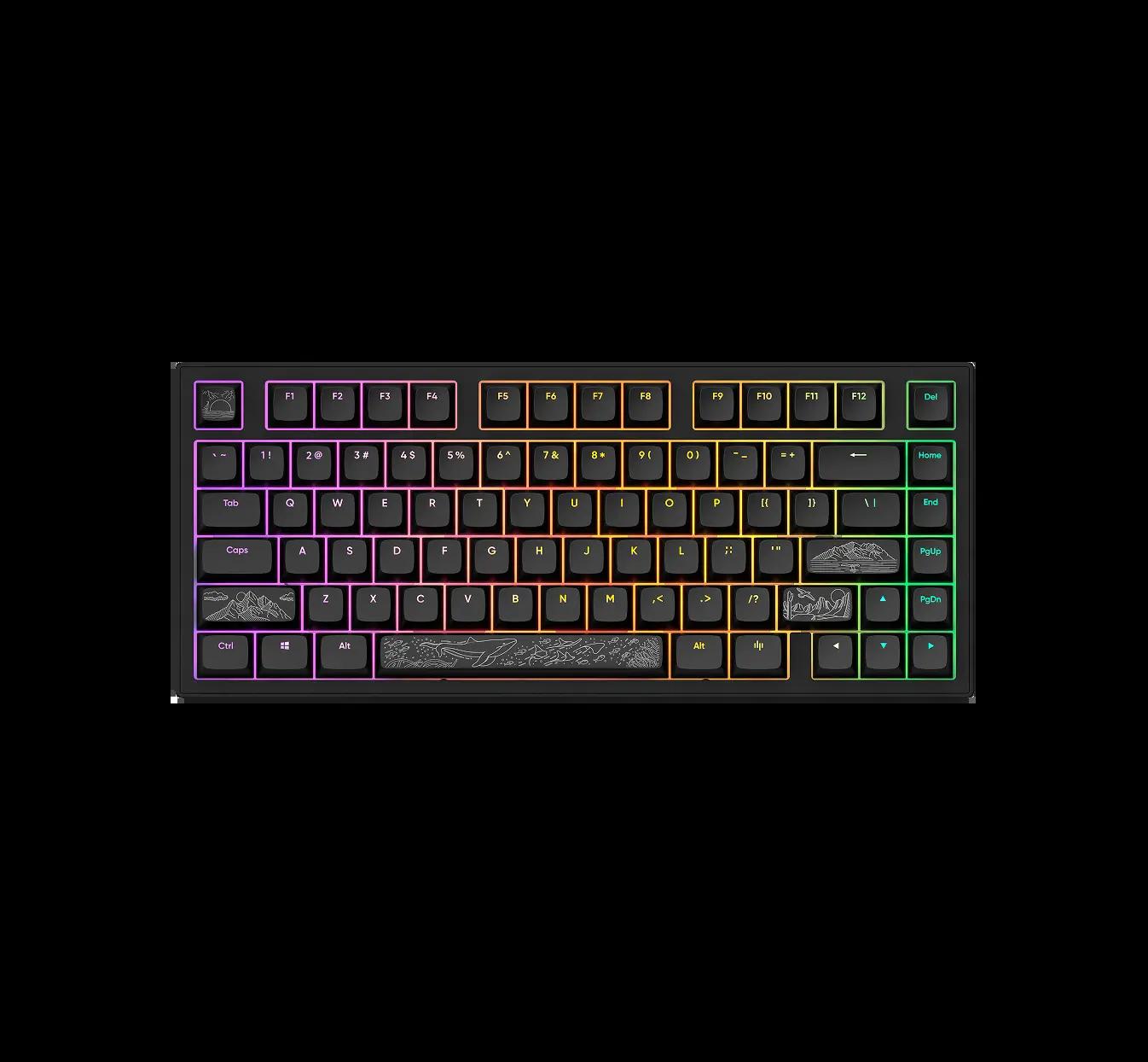 Геймърскa механична клавиатура Dark Project ALU81A Terra Nostra V2 Black RGB