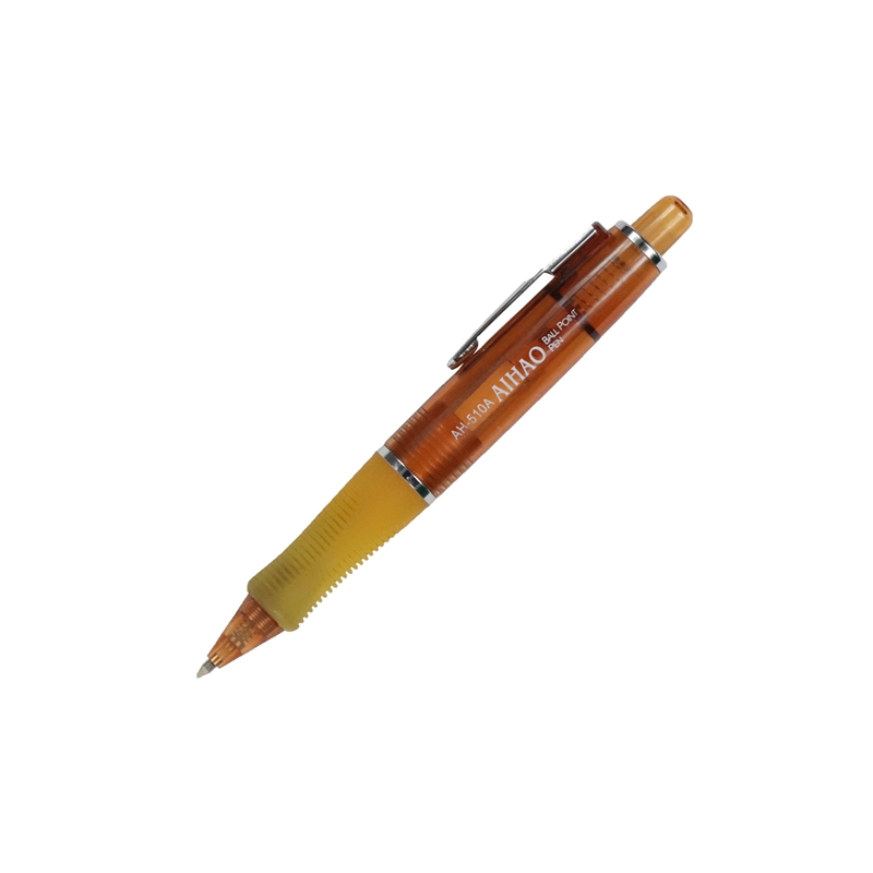 Химикалка Aihao 510 A, прозрачна, кафява