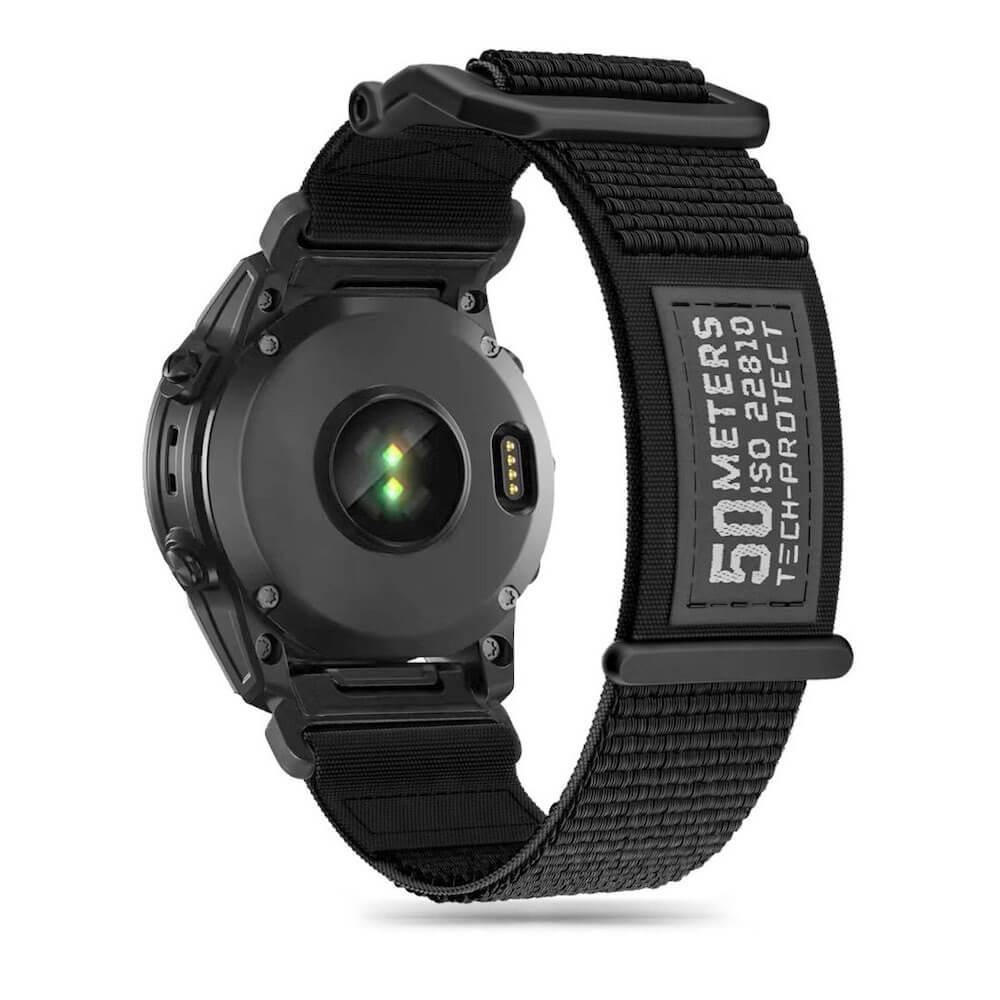 Изключително здрава текстилна каишка за Garmin Fenix 7X, Fenix 6X Pro, Fenix 6X, Fenix 5X Plus, Fenix 5X, Fenix 3HR, Fenix 3 - Tech-Protect Scout Watch Strap (черен) | JAR Computers Изключително здрава текстилна каишка за Garmin Fenix 7X, Fenix 6X Pro, Fenix 6X, Fenix 5X Plus, Fenix 5X, Fenix 3HR, Fenix 3 - Tech-Protect Scout Watch Strap (черен)