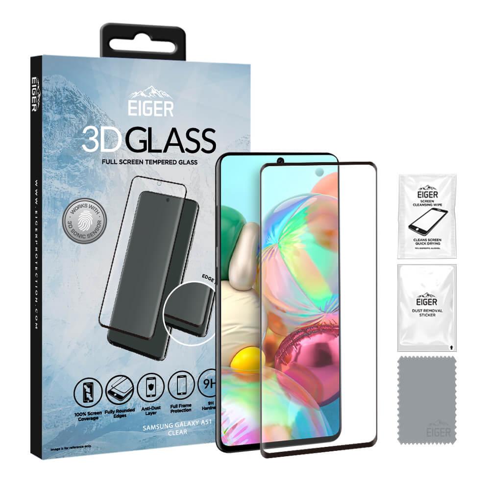 Калено стъклено защитно покритие с извити ръбове за целия дисплея на Samsung Galaxy A51 - Eiger 3D Glass Edge to Edge Full Screen Tempered Glass (черен-прозрачен) | JAR Computers Калено стъклено защитно покритие с извити ръбове за целия дисплея на Samsung Galaxy A51 - Eiger 3D Glass Edge to Edge Full Screen Tempered Glass (черен-прозрачен)