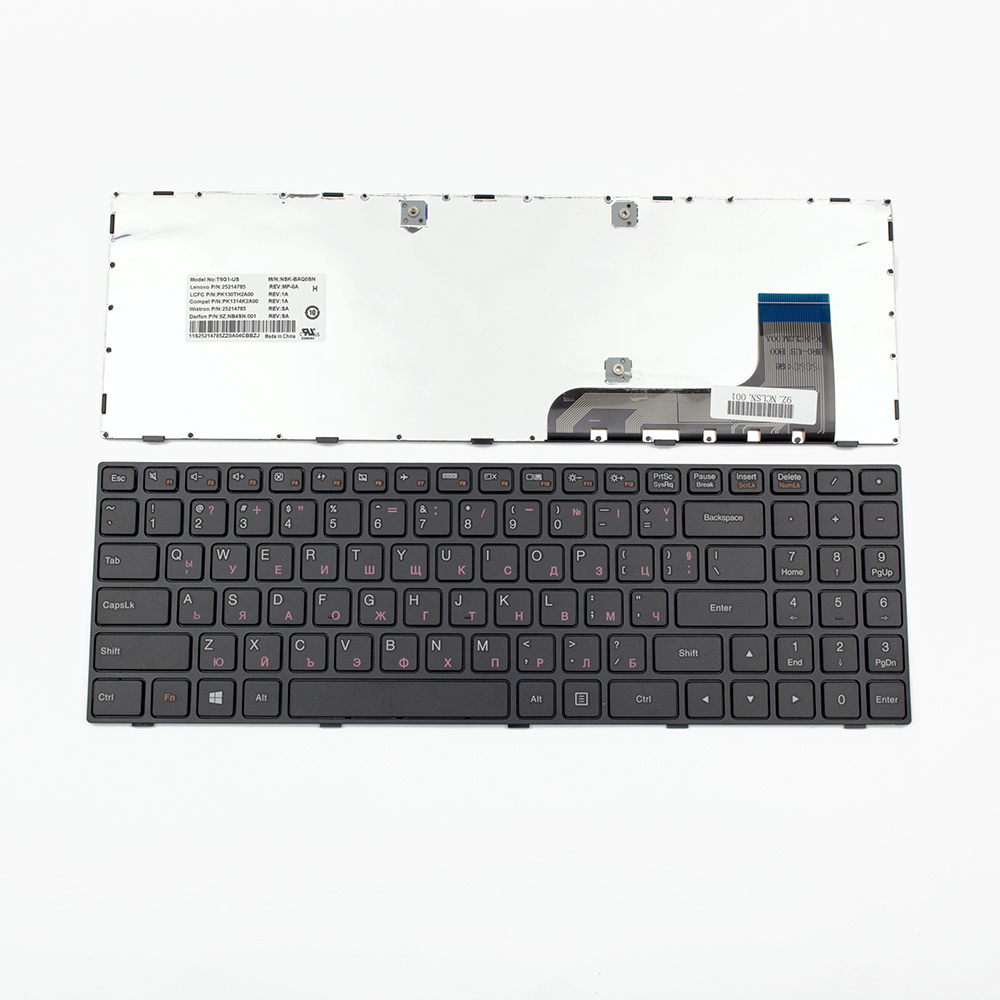 Клавиатура за лаптоп Lenovo IdeaPad 100-15 100-15IBY Black Frame Black с Кирилица