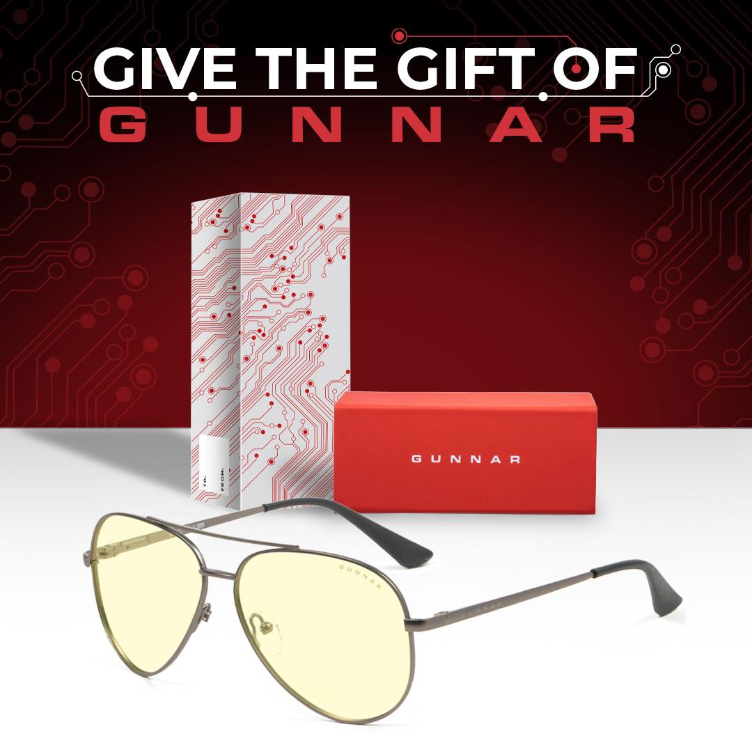 Комплект GUNNAR OPTICS Maverick Onyx Holiday Bundle - Очила, калъф