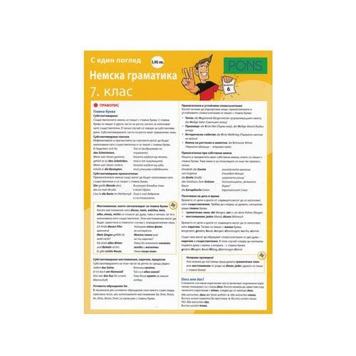 С един поглед - Немска граматика, за 7 клас, Pons | JAR Computers С един поглед - Немска граматика, за 7 клас, Pons