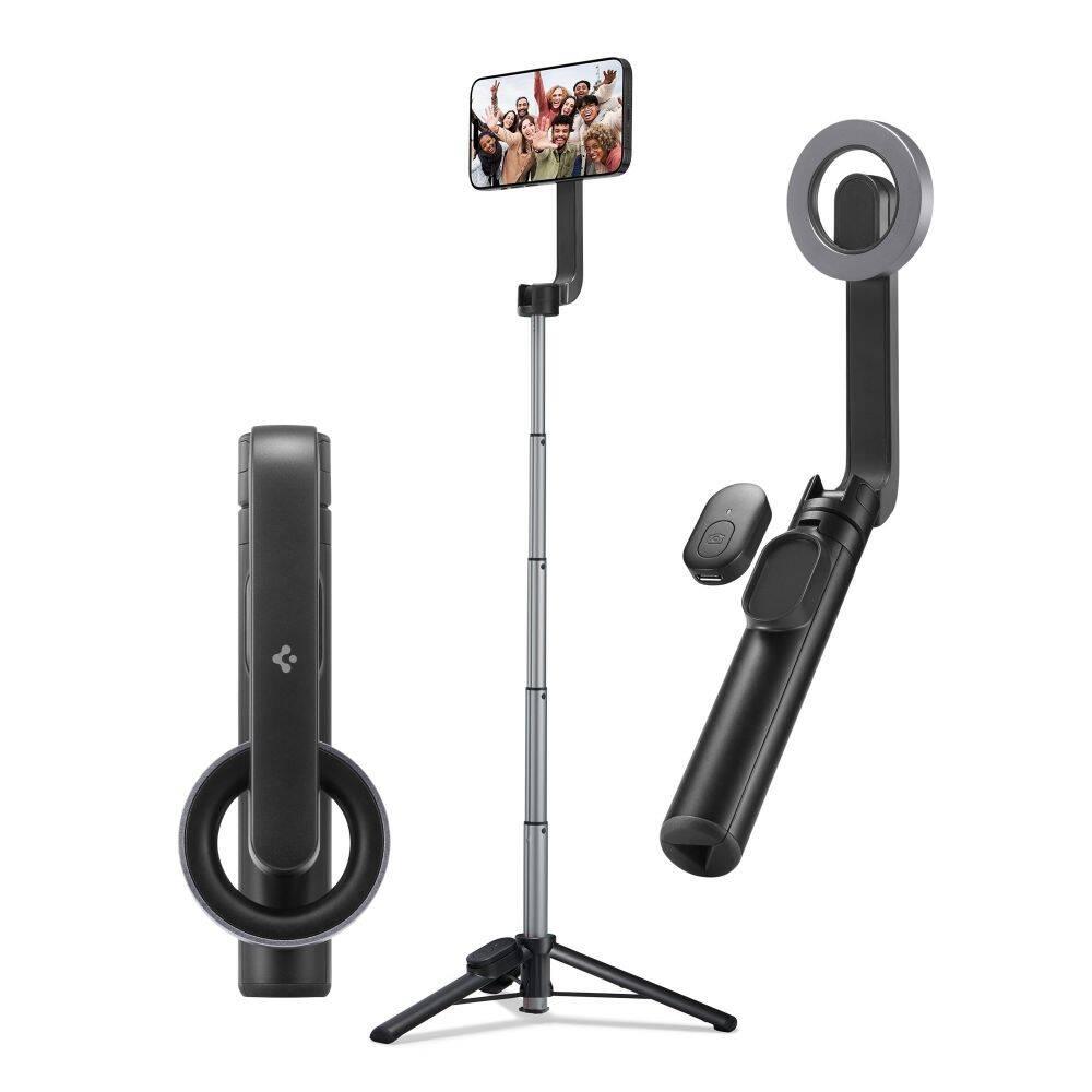 Spigen S570W MagFit Selfie Stick Tripod - разтегаем безжичен селфи стик с MagSafe и трипод за мобилни телефони (черен)