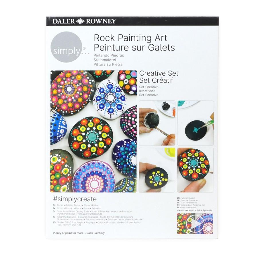 Творчески комплект за рисуване върху камъни DALER-ROWNEY Creative Set Rock Painting Art, 21 части | JAR Computers Творчески комплект за рисуване върху камъни DALER-ROWNEY Creative Set Rock Painting Art, 21 части