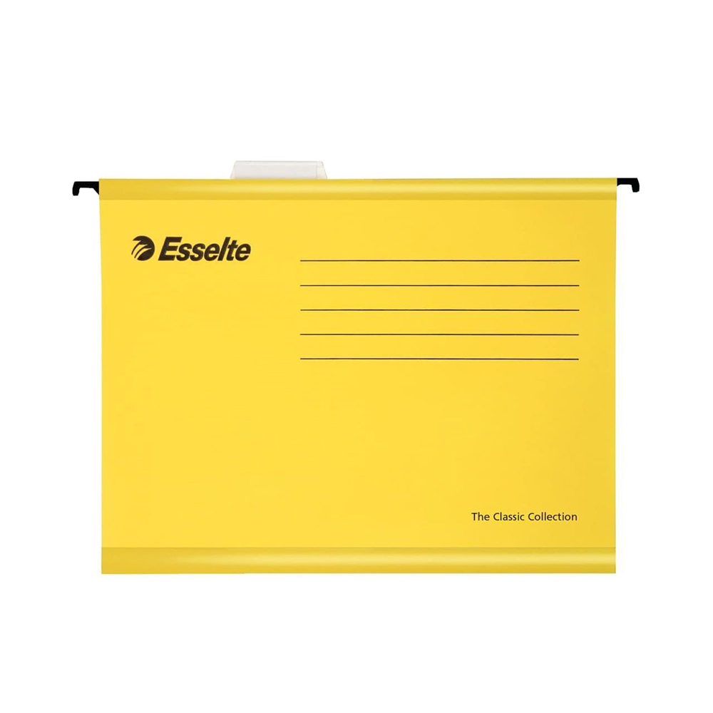 Esselte A4 Hanging Folders Yellow (90314) | JAR Computers Esselte A4 Hanging Folders Yellow (90314)