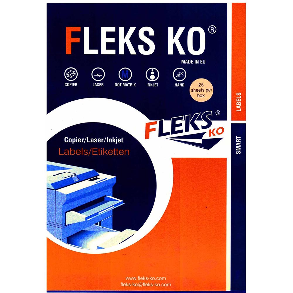 Етикети Fleks Ko за CD ф114/18 A4 25л