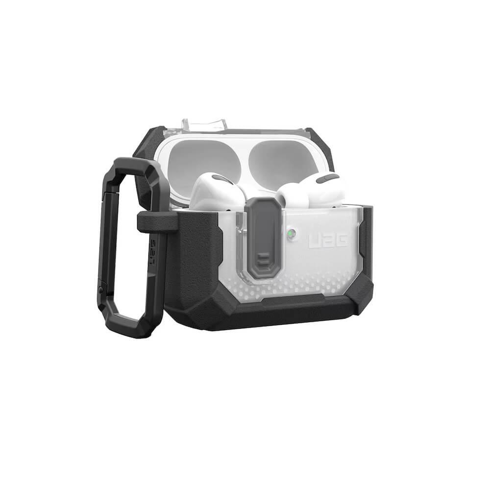 Хибриден удароустойчив кейс с карабинер за Apple AirPods Pro 3 - Urban Armor Gear Plasma Hybrid Case (черен-прозрачен) | JAR Computers Хибриден удароустойчив кейс с карабинер за Apple AirPods Pro 3 - Urban Armor Gear Plasma Hybrid Case (черен-прозрачен)