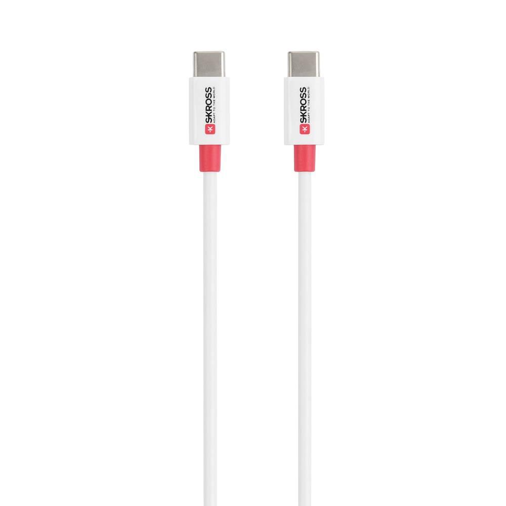 Кабел Skross, USB-C - USB-C 2.0 мъжко, 0.15 м, Бял | JAR Computers Кабел Skross, USB-C - USB-C 2.0 мъжко, 0.15 м, Бял