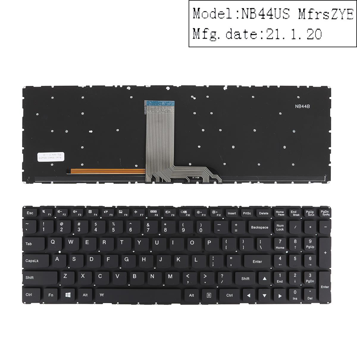 Клавиатура за лаптоп Lenovo Yoga 500-15 500-15IBD 500-15IHW 700-15 700-15ISK  Черна Без Рамка (Малък Ентър) с Подсветка / Black Without Frame US Backlit Оригинална | JAR Computers Клавиатура за лаптоп Lenovo Yoga 500-15 500-15IBD 500-15IHW 700-15 700-15ISK  Черна Без Рамка (Малък Ентър) с Подсветка / Black Without Frame US Backlit Оригинална