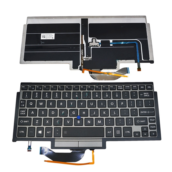Клавиатура за лаптоп Toshiba Portege Z10T Сива Рамка и Черни бутони Backlit With Point stick | JAR Computers Клавиатура за лаптоп Toshiba Portege Z10T Сива Рамка и Черни бутони Backlit With Point stick