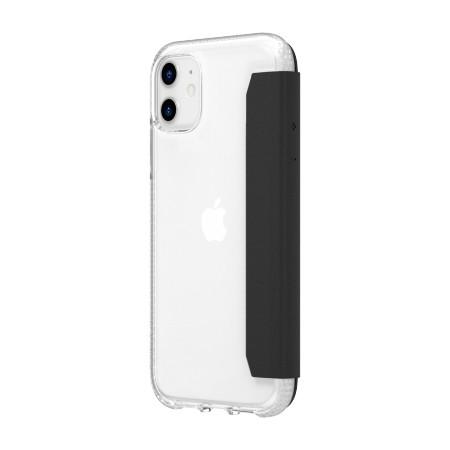 Кожен калъф, тип портфейл с висока защита за iPhone 11 - Griffin Survivor Clear Wallet (черен-прозрачен) | JAR Computers Кожен калъф, тип портфейл с висока защита за iPhone 11 - Griffin Survivor Clear Wallet (черен-прозрачен)