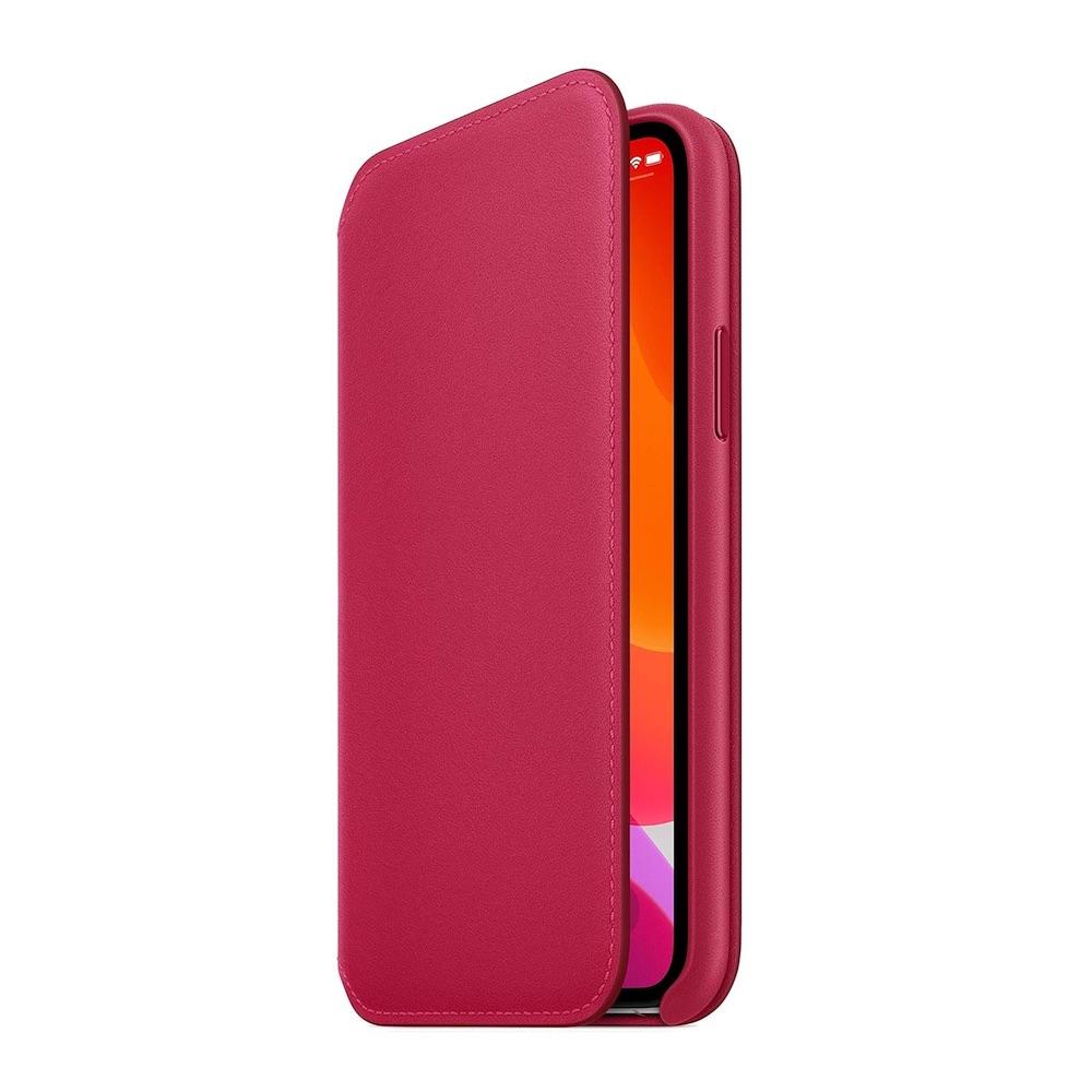 Оригинален кожен (естествена кожа) калъф за iPhone 11 Pro - Apple Leather Folio Case (малина) (нарушена опаковка) | JAR Computers Оригинален кожен (естествена кожа) калъф за iPhone 11 Pro - Apple Leather Folio Case (малина) (нарушена опаковка)