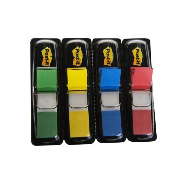 Самозалепващи индекси с диспенсър Post-it, PVC, 12х43 мм, 4х35 л., микс | JAR Computers Самозалепващи индекси с диспенсър Post-it, PVC, 12х43 мм, 4х35 л., микс