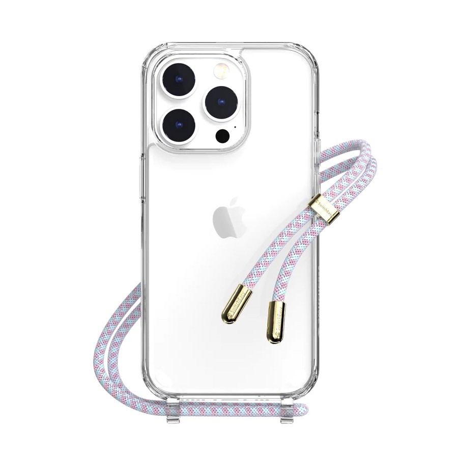 SwitchEasy Play Lanyard Angel Case - хибриден удароустойчив кейс с връзка за носене за iPhone 14 Pro (прозрачен) 