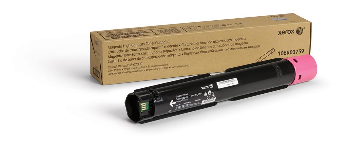 Xerox Genuine ® VersaLink® C7000 Color Printer Magenta High capacity Toner Cartridge (10100 Pages) - 106R03759 | JAR Computers Xerox Genuine ® VersaLink® C7000 Color Printer Magenta High capacity Toner Cartridge (10100 Pages) - 106R03759