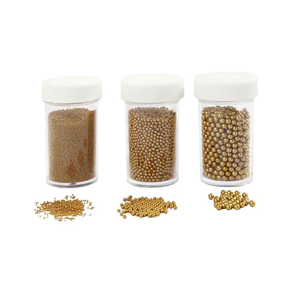 Creativ Company Мъниста, малки, стъклени, 45 g, златисти, 3 вида | JAR Computers Creativ Company Мъниста, малки, стъклени, 45 g, златисти, 3 вида