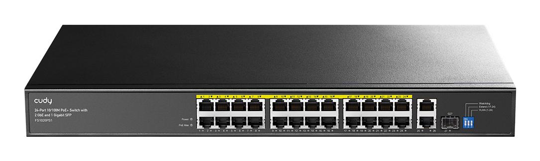 Cudy FS1026PS1 мрежов суич Неуправляем Gigabit Ethernet (10/100/1000) Захранване по Ethernet (PoE) Черен | JAR Computers Cudy FS1026PS1 мрежов суич Неуправляем Gigabit Ethernet (10/100/1000) Захранване по Ethernet (PoE) Черен