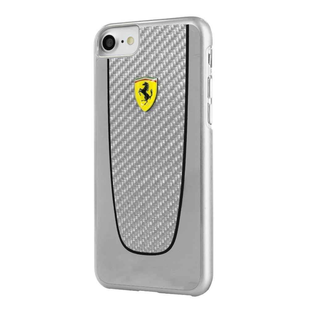 Дизайнерски карбонов кейс за iPhone SE (2022), iPhone SE (2020), iPhone 8, iPhone 7 - Ferrari Carbon Fiber Hard Case (сребрист) | JAR Computers Дизайнерски карбонов кейс за iPhone SE (2022), iPhone SE (2020), iPhone 8, iPhone 7 - Ferrari Carbon Fiber Hard Case (сребрист)