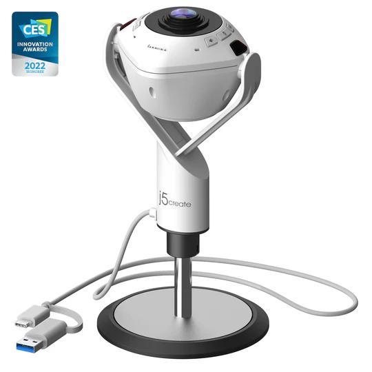 Камера за видеоконференции, j5create JVU368,360°,Full HD 1080p,USB™ UVC/UAC plug-and-play,HDR,AI функция | JAR Computers Камера за видеоконференции, j5create JVU368,360°,Full HD 1080p,USB™ UVC/UAC plug-and-play,HDR,AI функция