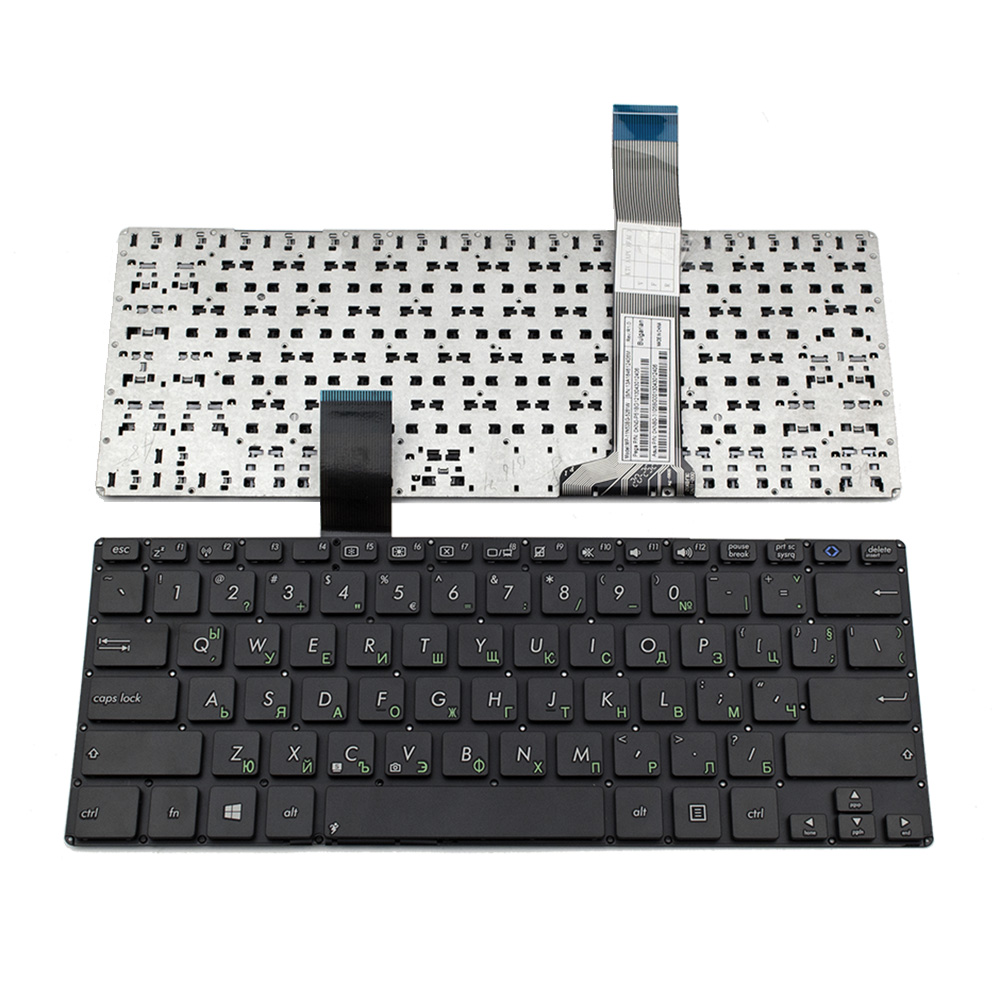 Клавиатура за лаптоп Asus VivoBook S300 Black Without Frame US / Черна Без Рамка (Малък Ентър) с Кирилица | JAR Computers Клавиатура за лаптоп Asus VivoBook S300 Black Without Frame US / Черна Без Рамка (Малък Ентър) с Кирилица