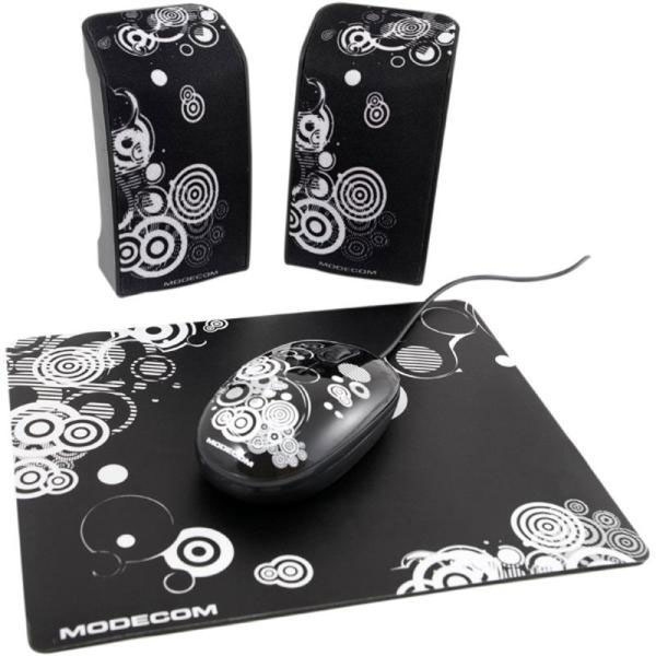 Mouse/Pad/Speaker Set Modecom Starter Art