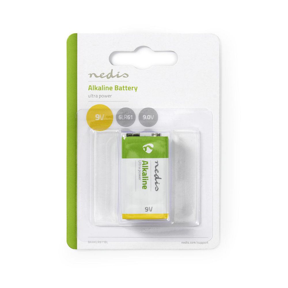 Nedis Alkaline Battery 9V 1pc (BAAKLR611BL) (NEDBAAKLR611BL)