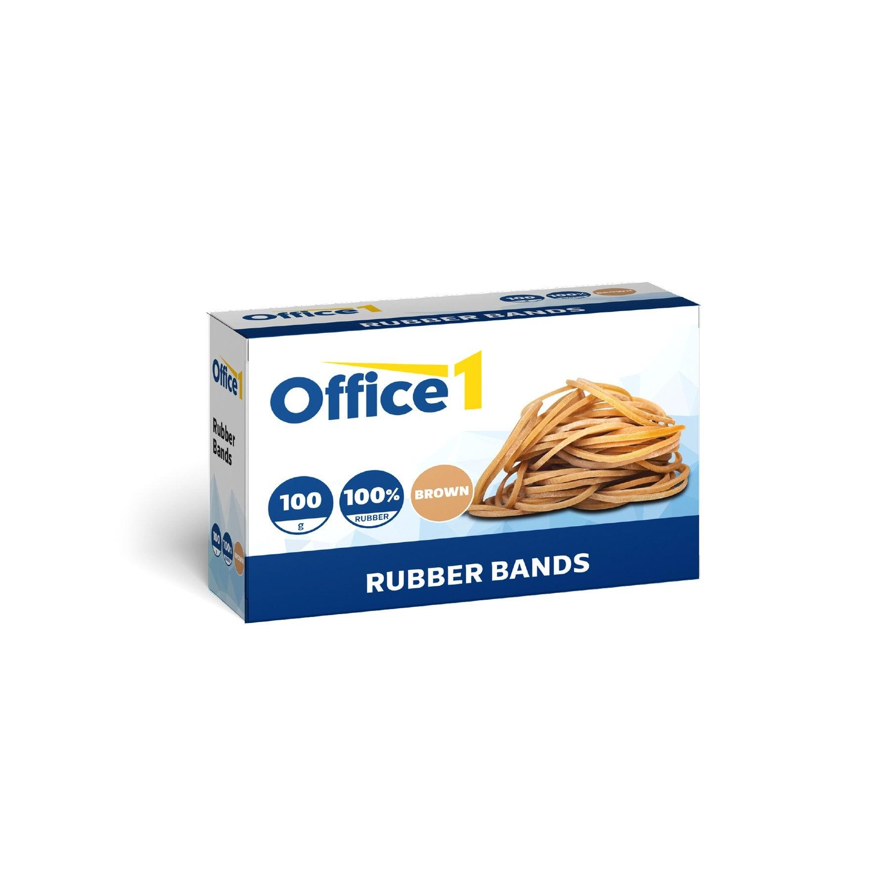 Office 1 Ластици, 100% каучук, диаметър 50 mm, широчина 2.0 mm, 100 g, в кутия, кафяви | JAR Computers Office 1 Ластици, 100% каучук, диаметър 50 mm, широчина 2.0 mm, 100 g, в кутия, кафяви
