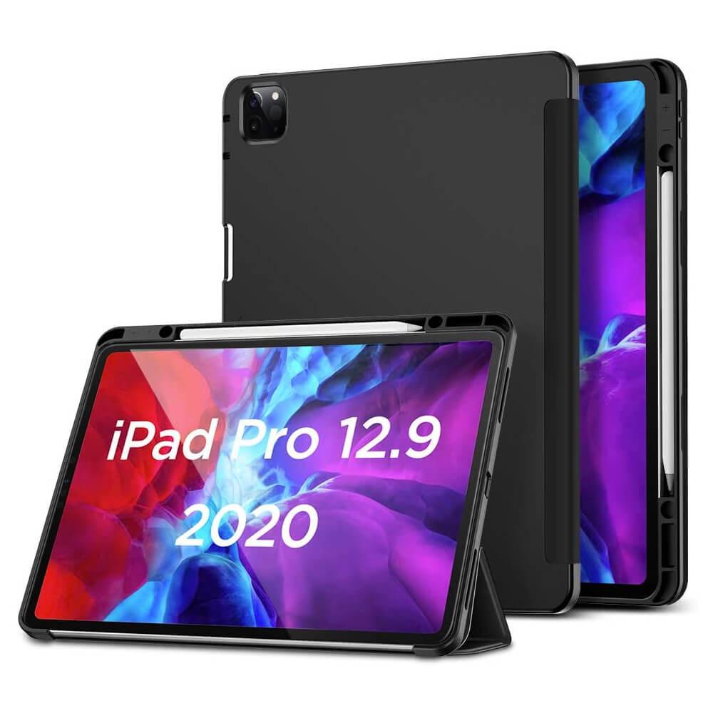 Полиуретанов калъф с поставка и отделение за Apple Pencil 2 за iPad Pro 12.9 (2020), iPad Pro 12.9 (2018) - ESR Rebound Pencil Case (черен) | JAR Computers Полиуретанов калъф с поставка и отделение за Apple Pencil 2 за iPad Pro 12.9 (2020), iPad Pro 12.9 (2018) - ESR Rebound Pencil Case (черен)