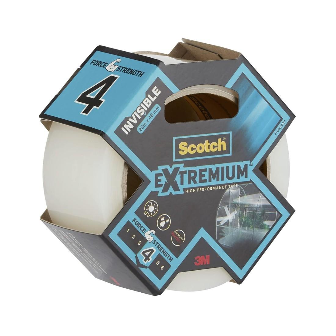 Самозалепваща Duct лента Scotch® Extremium™ INVISIBLE, усилена, 48 мм x 20 м, невидима | JAR Computers Самозалепваща Duct лента Scotch® Extremium™ INVISIBLE, усилена, 48 мм x 20 м, невидима