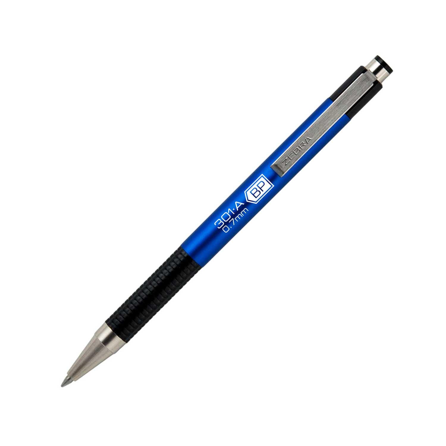 Zebra Химикалка F-301A, алуминиева, 0.7 mm, синя